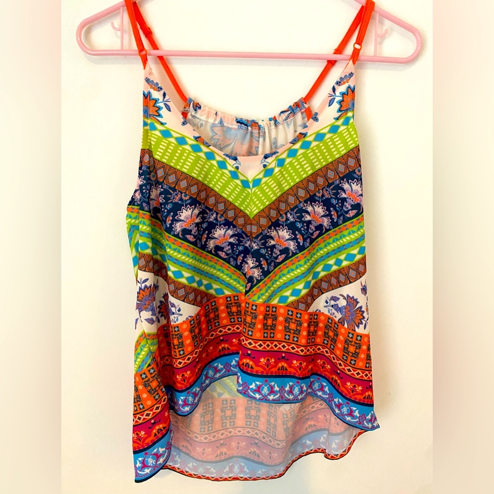 Jealous Tomato Colorful Spaghetti Strap Top
